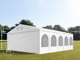 7x10m 2.6m Sides Marquee / Party tent w. ground frame, PVC 1400, white 7x10m 2.6m Sides Marquee / Party tent w. ground frame, PVC 1400, white