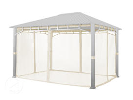 Mosquito net (4-piece) for garden gazebo Sunset Superior, 3x4m, champagne