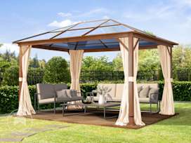 Garden Gazebo Hardtop Forest Deluxe 3x4m, champagne