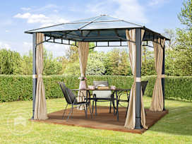 Garden Gazebo Hardtop Sunset Deluxe 3x3m, champagne Garden Gazebo Hardtop Sunset Deluxe 3x3m, champagne
