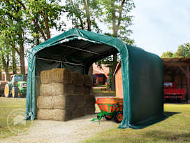 Field shelter 4x4m, PVC 850, soil