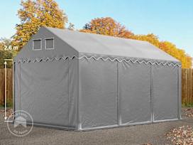 4x6m 2.6m Sides Storage Tent / Shelter w. ground frame, PVC 800, grey without statics package 4x6m 2.6m Sides Storage Tent / Shelter w. ground frame, PVC 800, grey without statics package