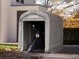 1,6x2,4m portable garage, PVC, grey, without statics package