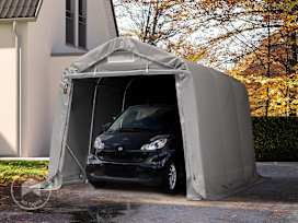 2,4x3,6m portable garage, PVC, grey, without statics package