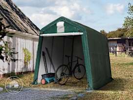 2.4x3.6m Carport Tent / Portable Garage, PE 450, dark green