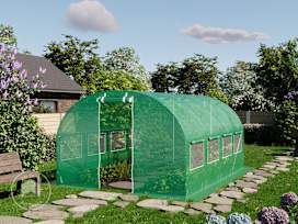3x4m polytunnel greenhouse, PE, green 3x4m polytunnel greenhouse, PE, green