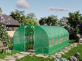 3x6m polytunnel greenhouse, PE, green 3x6m polytunnel greenhouse, PE, green