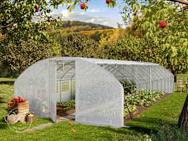 4x10m polytunnel greenhouse, PE, white 4x10m polytunnel greenhouse, PE, white