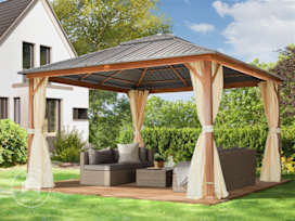 Garden gazebo Forest Superior 4x4m, champagne oak finish Garden gazebo Forest Superior 4x4m, champagne oak finish