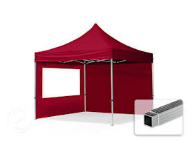 3x3m PES 700 Pop Up Gazebo ECONOMY Aluminium 32 mm, incl. 2 side panels with Panorama Windows, red 3x3m PES 700 Pop Up Gazebo ECONOMY Aluminium 32 mm, incl. 2 side panels with Panorama Windows, red