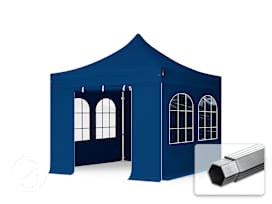 3x3m PES 800 Pop Up Gazebo PROFESSIONAL Aluminium 40 mm, incl. 4 side panels with Windows, blue 3x3m PES 800 Pop Up Gazebo PROFESSIONAL Aluminium 40 mm, incl. 4 side panels with Windows, blue