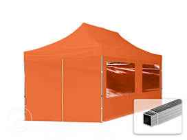 3x6m PES 700 Pop Up Gazebo ECONOMY Aluminium 32 mm, incl. 4 side panels with Panorama Windows, orange 3x6m PES 700 Pop Up Gazebo ECONOMY Aluminium 32 mm, incl. 4 side panels with Panorama Windows, orange