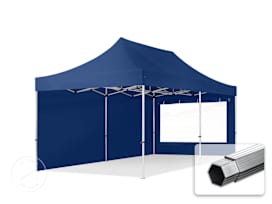 3x6m PES 800 Pop Up Gazebo PROFESSIONAL Aluminium 40 mm, incl. Sidewalls with Panorama Windows, dark blue 3x6m PES 800 Pop Up Gazebo PROFESSIONAL Aluminium 40 mm, incl. Sidewalls with Panorama Windows, dark blue