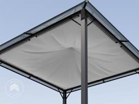 Sun sail for garden gazebo Moonlight Deluxe, 3x3m, stone