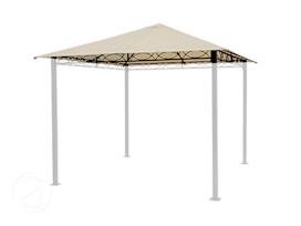 Replacement roof for garden gazebo Rendezvous Premium, 3x3m, champagne