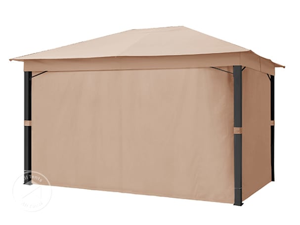 Gazebo curtains (4-piece set) for garden gazebo Sunset Premium, 3x4m, cappuccino