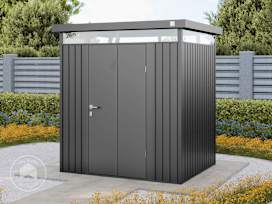 180 x 150 cm Garden shed, umbra grey metallic finish