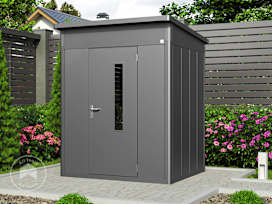 180 x 158 cm Garden shed, anthracite grey