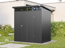 180 x 120 cm Garden shed, umbra grey metallic finish