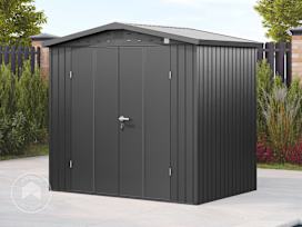 210 x 150 cm Garden shed, umbra grey metallic finish