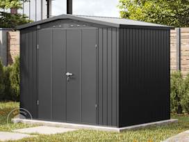 240 x 180 cm Garden shed, umbra grey metallic finish