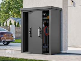 150 x 78 cm Garden shed XL, anthracite grey