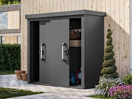 180 x 78 cm Garden shed L, anthracite grey