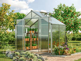 225 x 133 cm Greenhouse, 6 mm twin-wall sheets, no extras 225 x 133 cm Greenhouse, 6 mm twin-wall sheets, no extras