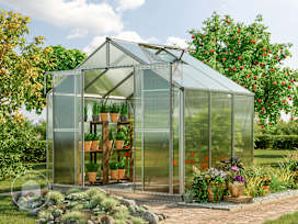225 x 195 cm Greenhouse, 6 mm twin-wall sheets, no extras