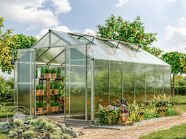 225 x 449 cm Greenhouse, 6 mm twin-wall sheets, no extras 225 x 449 cm Greenhouse, 6 mm twin-wall sheets, no extras