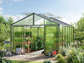 311 x 460 cm Greenhouse, aluminium, no extras 311 x 460 cm Greenhouse, aluminium, no extras