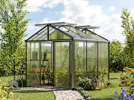 235 x 235 cm Greenhouse, aluminium, no extras