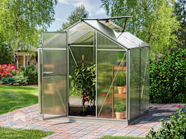 192 x 131 cm Greenhouse, 6 mm twin-wall sheets, no extras 192 x 131 cm Greenhouse, 6 mm twin-wall sheets, no extras