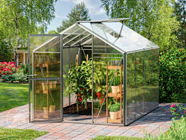 192 x 256 cm Greenhouse, 6 mm twin-wall sheets, no extras