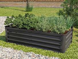 120 x 60 x 35 cm Raised garden bed, steel, anthracite grey