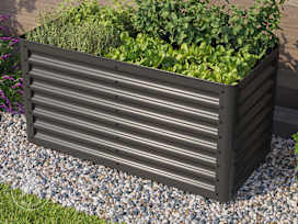 120 x 60 x 60 cm Raised garden bed, steel, anthracite grey