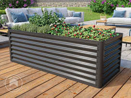 180 x 75 x 60 cm Raised garden bed, steel, anthracite grey