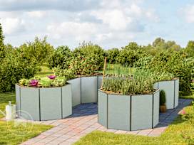 332 x 332 x 77 cm Raised garden bed, Aluminium anodised
