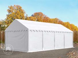 4x8 Storage Tent / Shelter w. ground frame, PVC 800, white