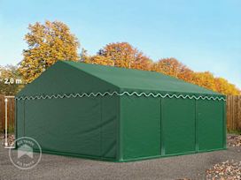 6x6 Storage Tent / Shelter w. ground frame, PVC 750, dark green