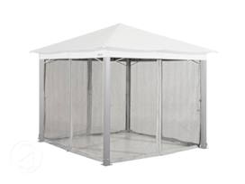 Mosquito net (4-piece) for garden gazebo Sunset Premium, 3x3m, stone