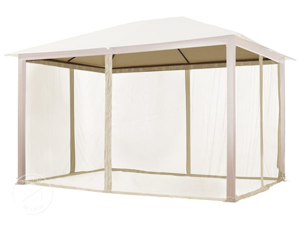 Mosquito net (4-piece) for garden gazebo   Forest Premium 3x4m, champagne
