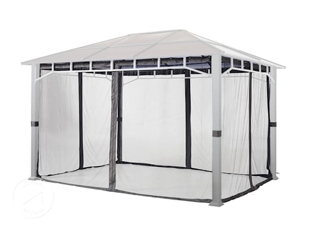 Mosquito net (4-piece) for garden gazebo  Sunset Deluxe, 3x4m, loft grey