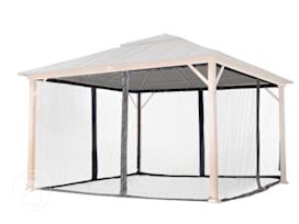Mosquito net (4-piece) for garden gazebo Forest  Superior 4x4m, loft grey