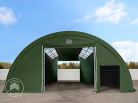 9.15x12m 3.5x3.5m Drive Through Arched Storage Tent / Hangar with skylights, extra stable, PRIMEtex 2300, dark green 9.15x12m 3.5x3.5m Drive Through Arched Storage Tent / Hangar with skylights, extra stable, PRIMEtex 2300, dark green