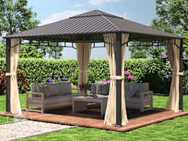 Garden Gazebo Hardtop Sunset Superior, 4x4m, champagne Garden Gazebo Hardtop Sunset Superior, 4x4m, champagne