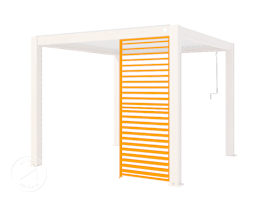 1-section adjustable louvre wall for Pergola Deluxe, white