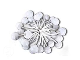 50 pcs. Elastic Bungees, short, white