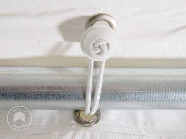 Bungee for attaching tent tarpaulins