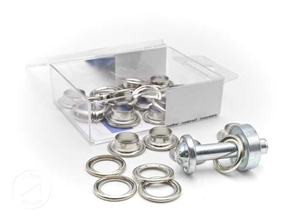 Repair kit for tent eyelets